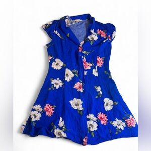 Forever 21 Floral Blue Blouse